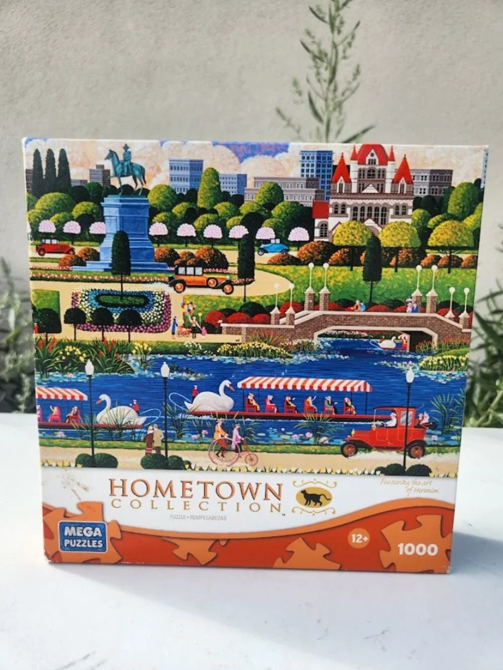 Swan Boats in Boston Park 1000 Piece Jigsaw Puzzle Mega Puzzles Hometown Collect